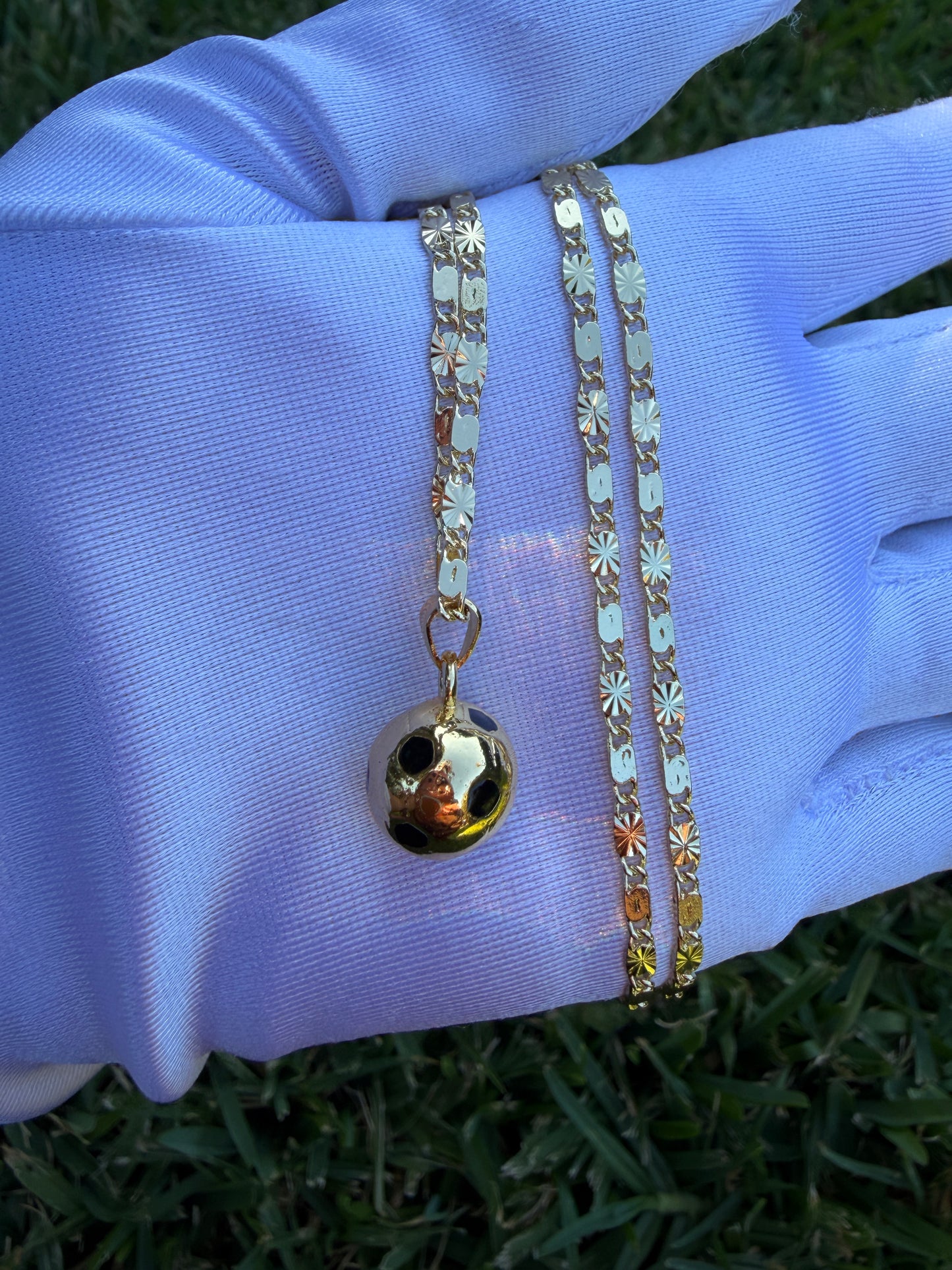 Soccer ball Necklace with Chain
