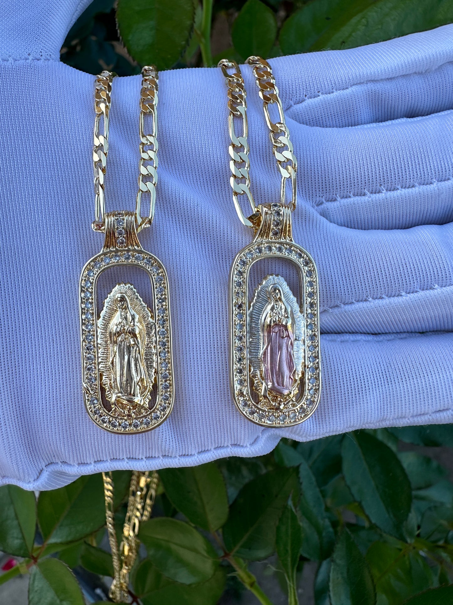 Virgin Of Guadalupe Necklace Gold Plated for him or her