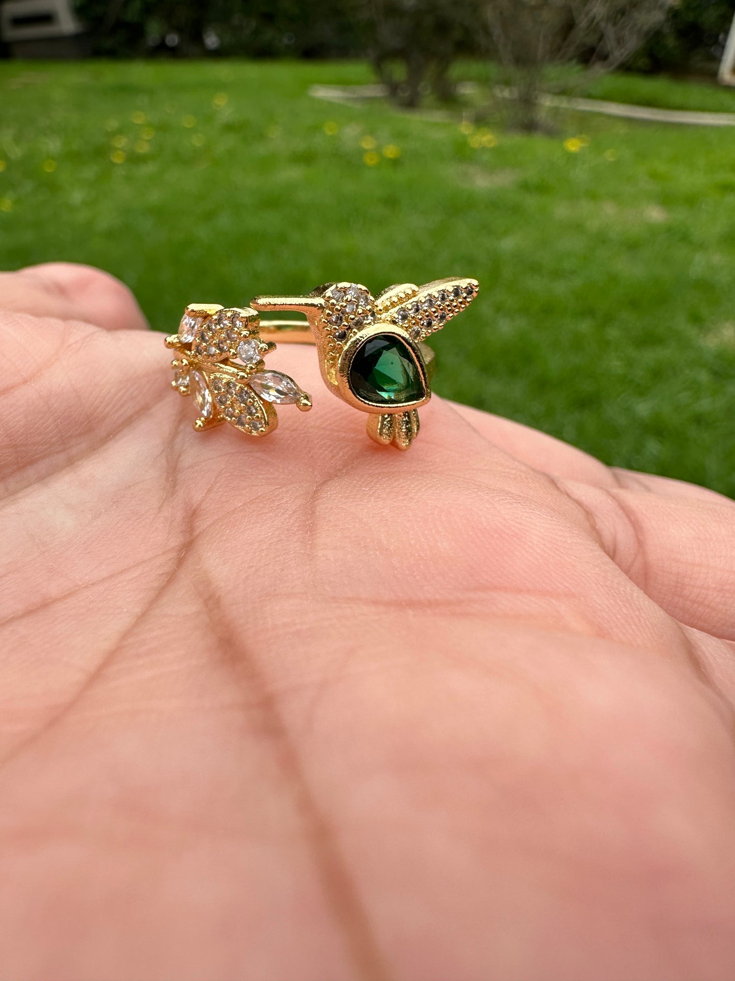 Green Birdy Ring Adjustable