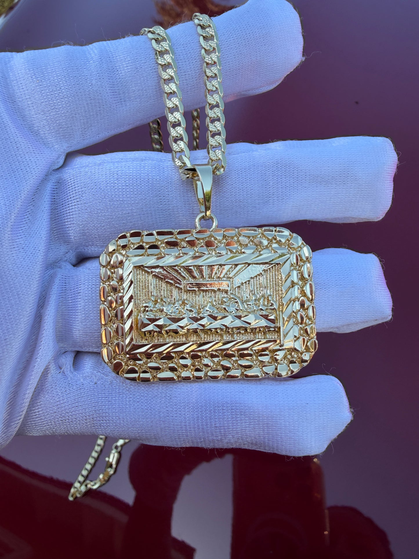 Last Supper Necklace with Cuban Chain