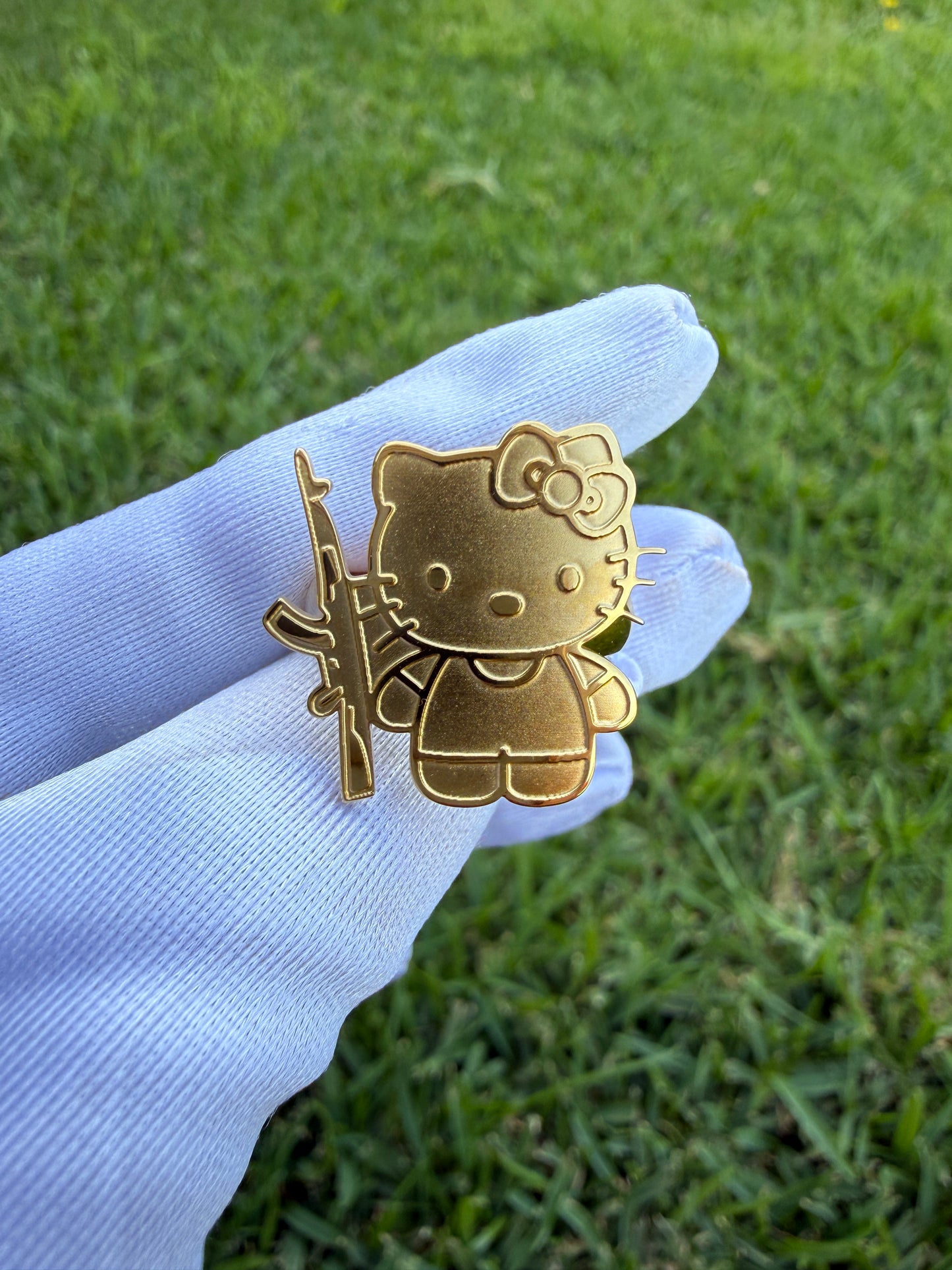 Stainless Steel Ak Kitty Ring