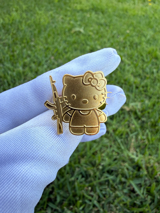 Stainless Steel Ak Kitty Ring