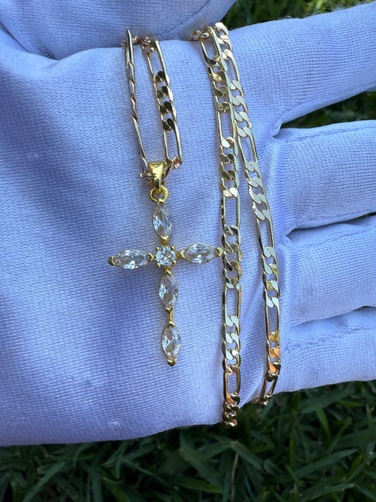 Color cross necklace