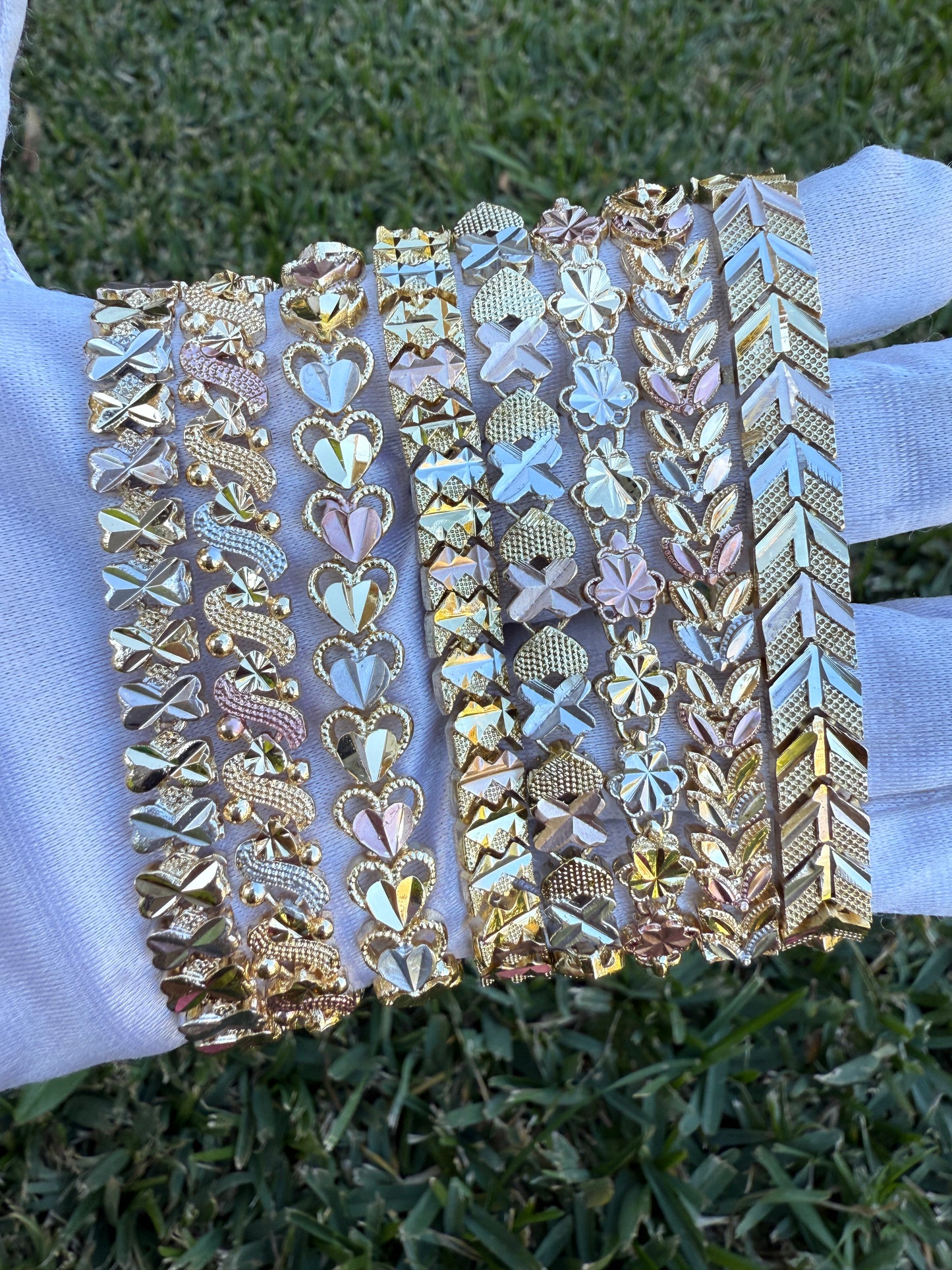 Elegant Bracelets Tricolor Gold Plated