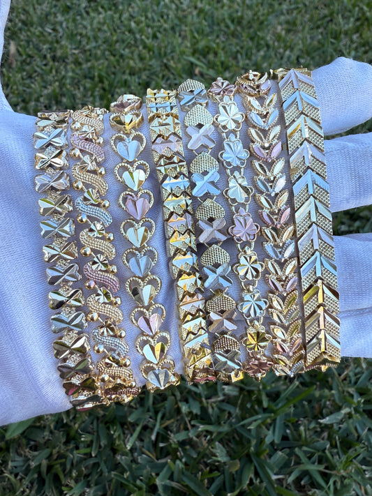 Elegant Bracelets Tricolor Gold Plated