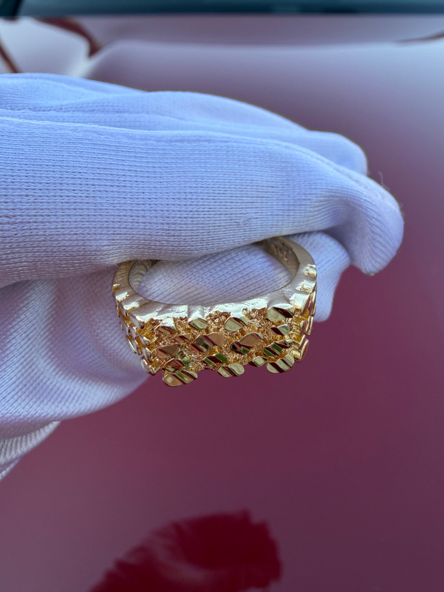 Gold-Plated Nugget Rings for Daily Wear, Minimalist Fashion Jewelry for Women or men