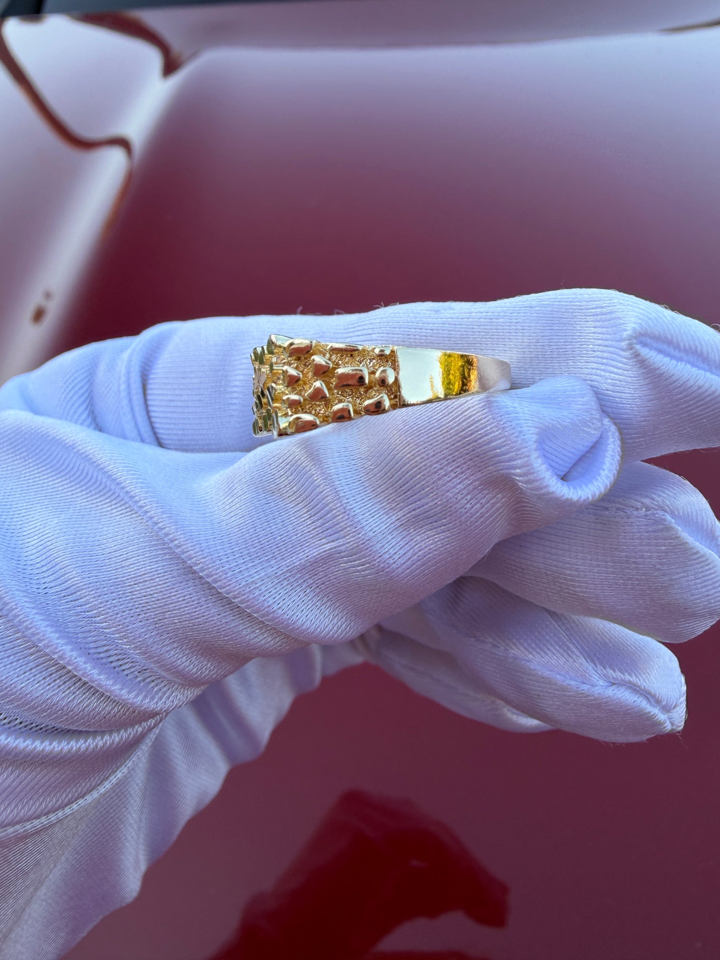Gold-Plated Nugget Rings for Daily Wear, Minimalist Fashion Jewelry for Women or men