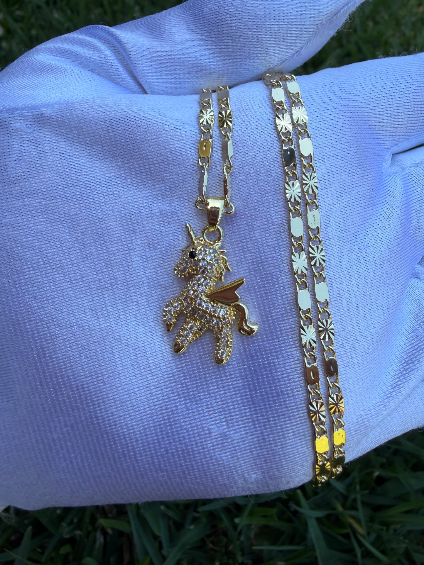 Unicorn Necklace Gold Plated