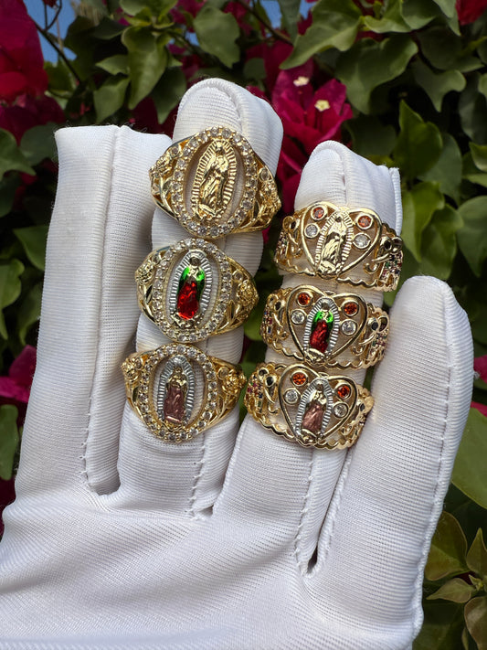 Virgin Mary Ring adjustable - Anillos Virgen De Guadalupe Gomd Plated Adjustable