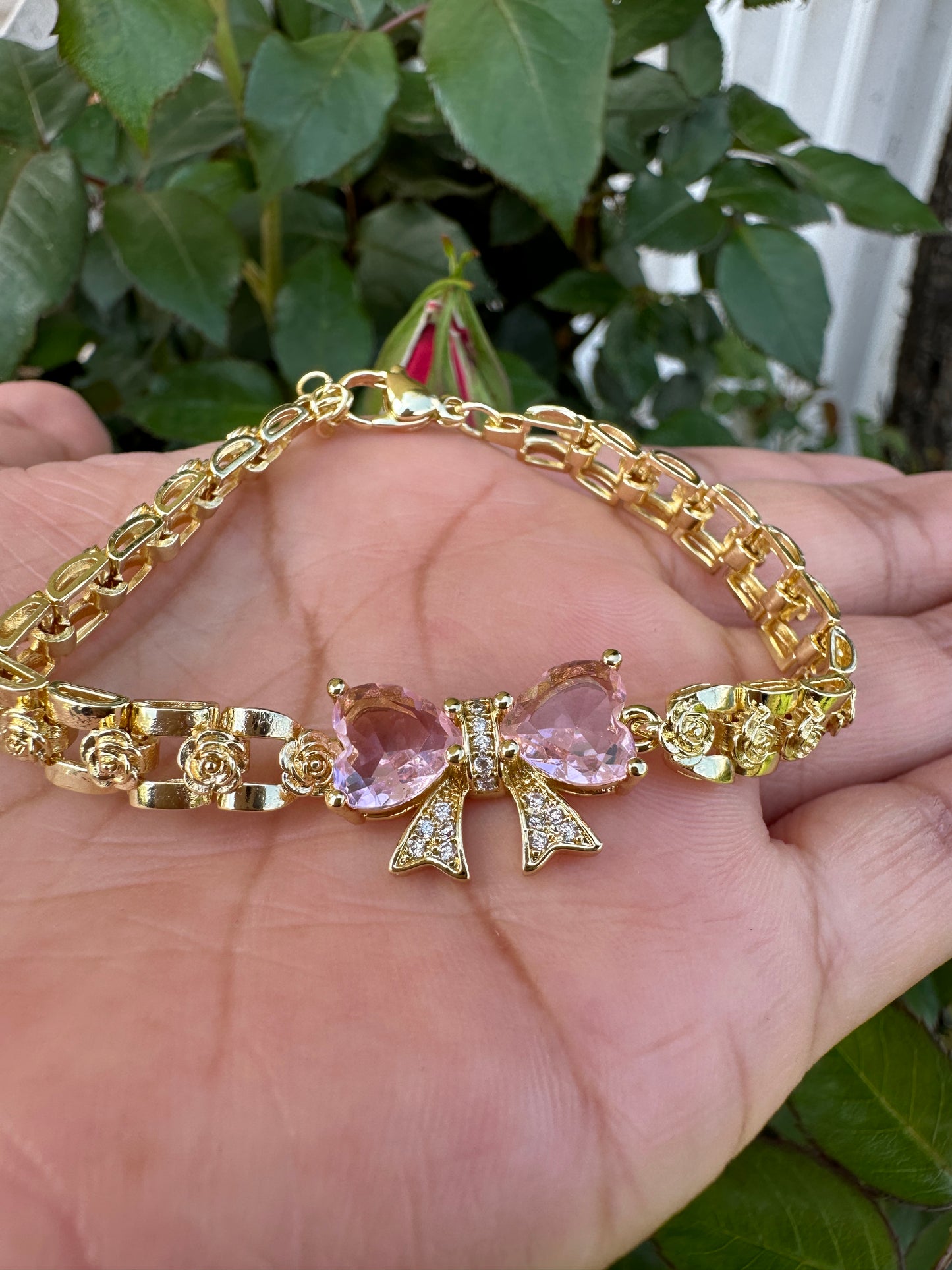 Coquette Pink Bracelet 7”