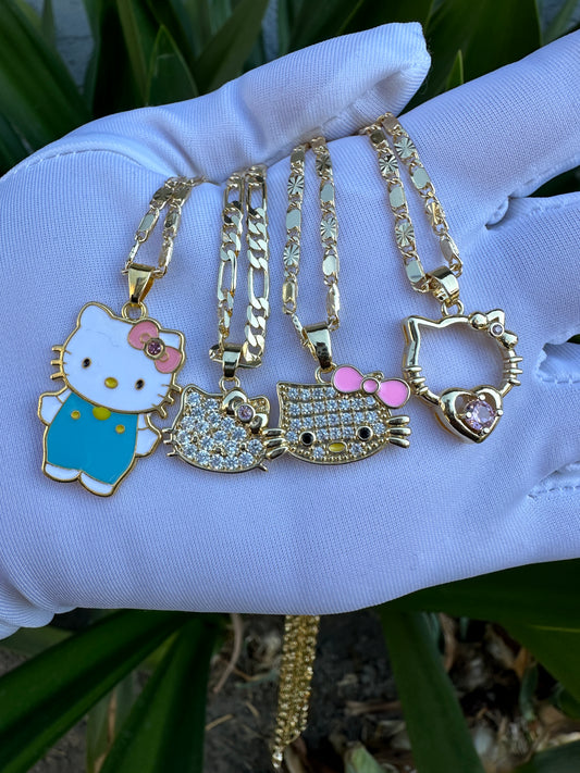 Cat Necklace Gold Plated