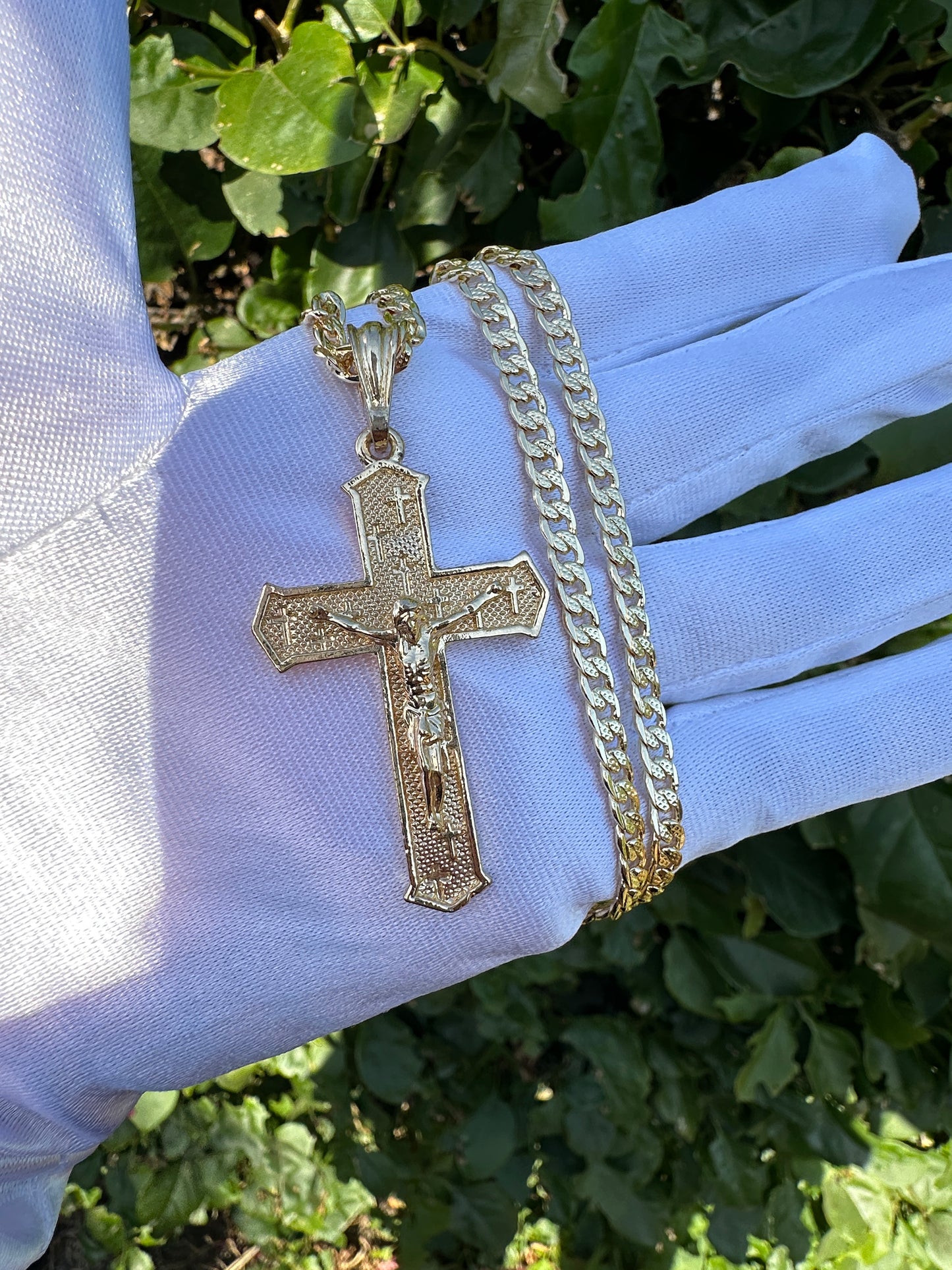 Cross Necklace with Chain Gold Plated