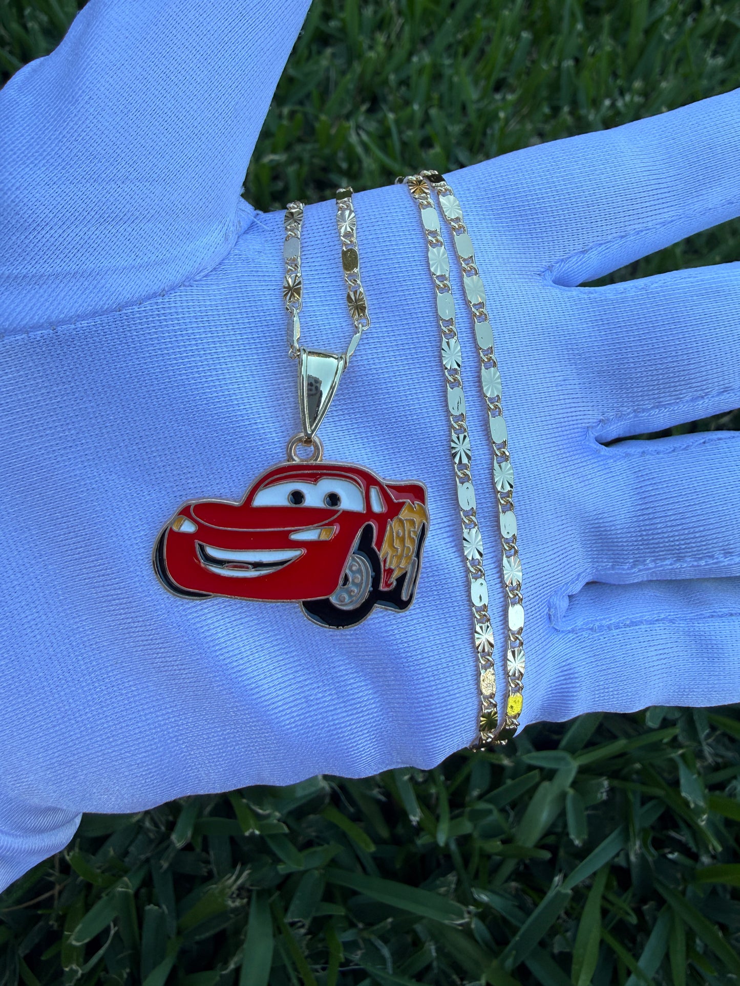 Car Necklace Red Car
