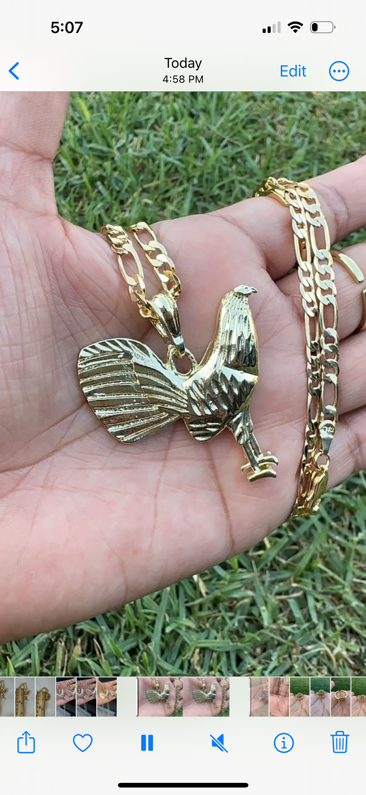 Rooster Necklace (Gallo) Gold Plated