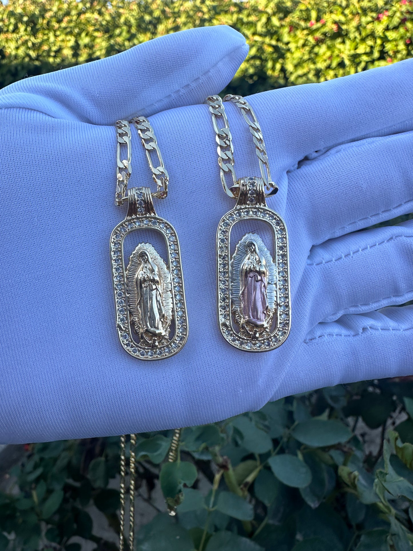 Virgin Of Guadalupe Necklace Gold Plated for him or her