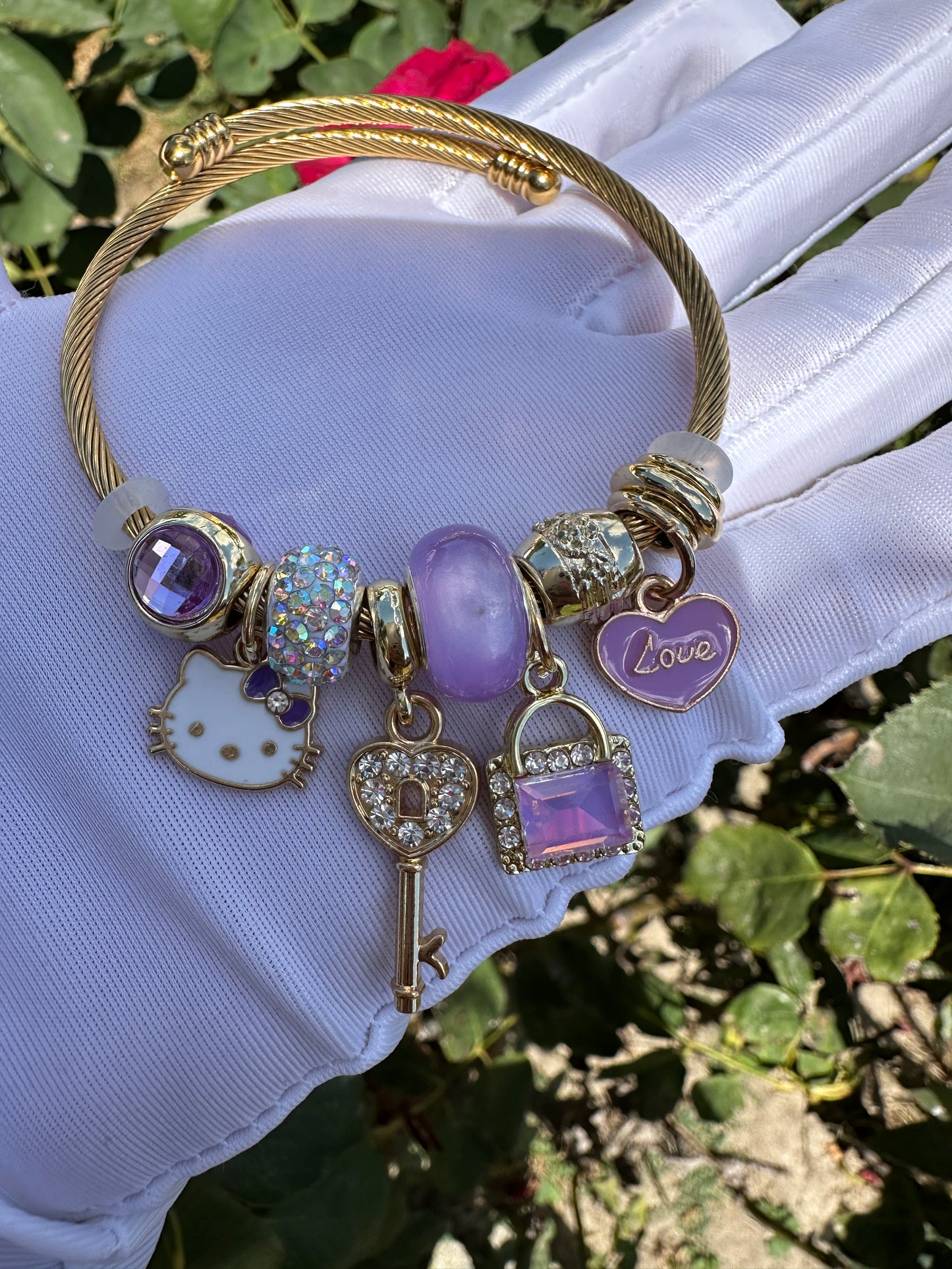 Kitty Bracelets for her Adjustable Charm Bracelet