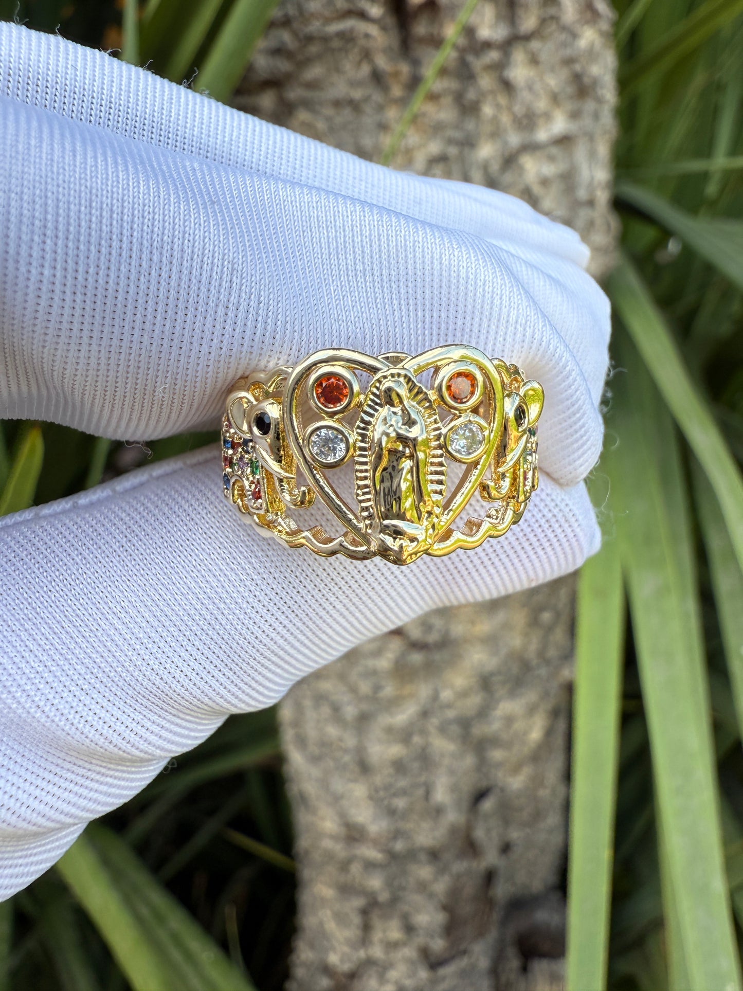 Virgin Mary Ring adjustable - Anillos Virgen De Guadalupe Gomd Plated Adjustable