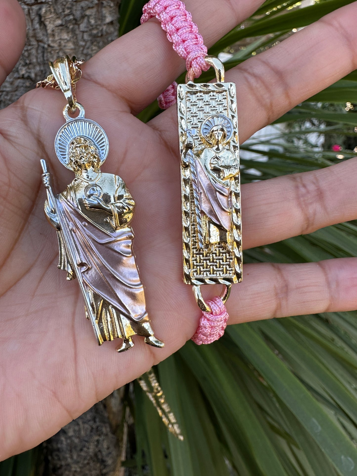 “Pink” St Jude Necklace and Bracelet Set