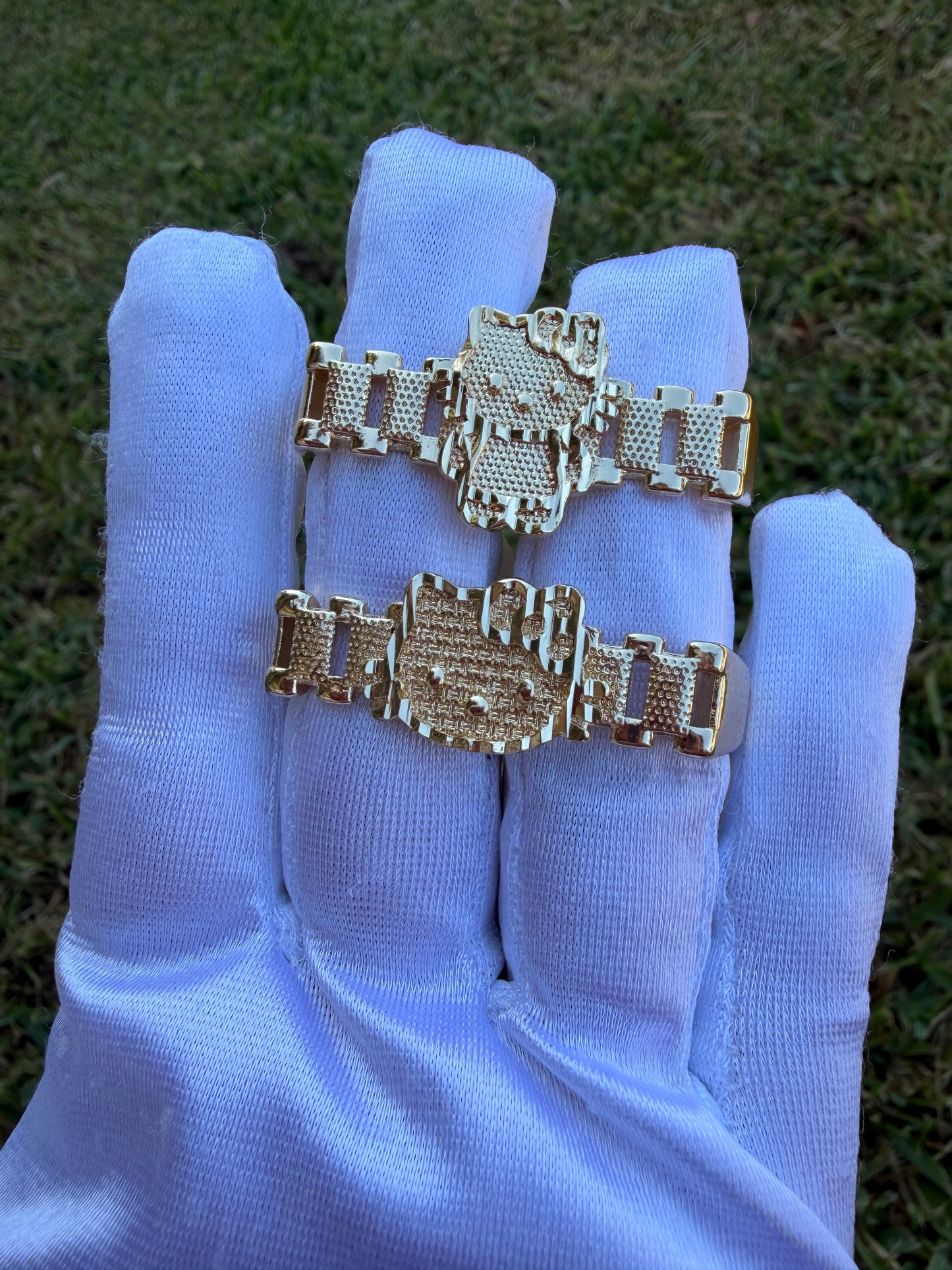 Kitty Double Finger Ring -Cat
