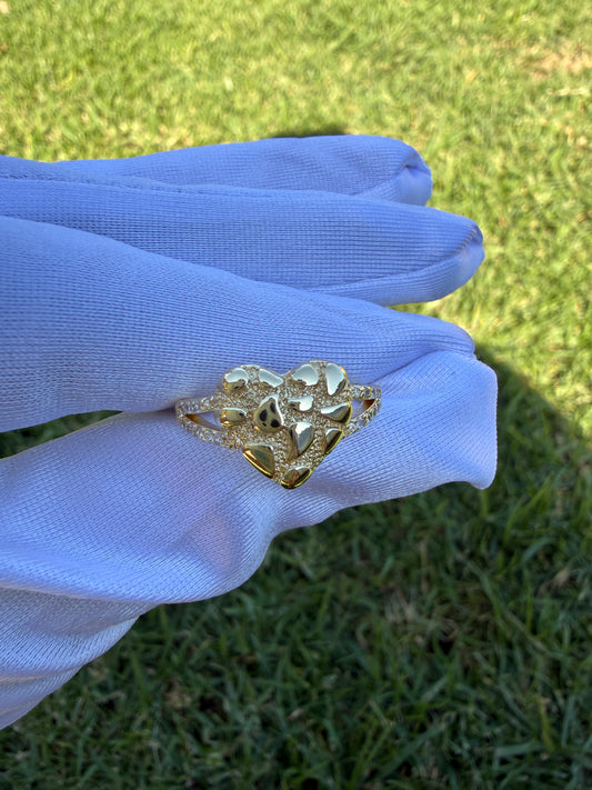 Heart Nugget Rings - Heart Rings