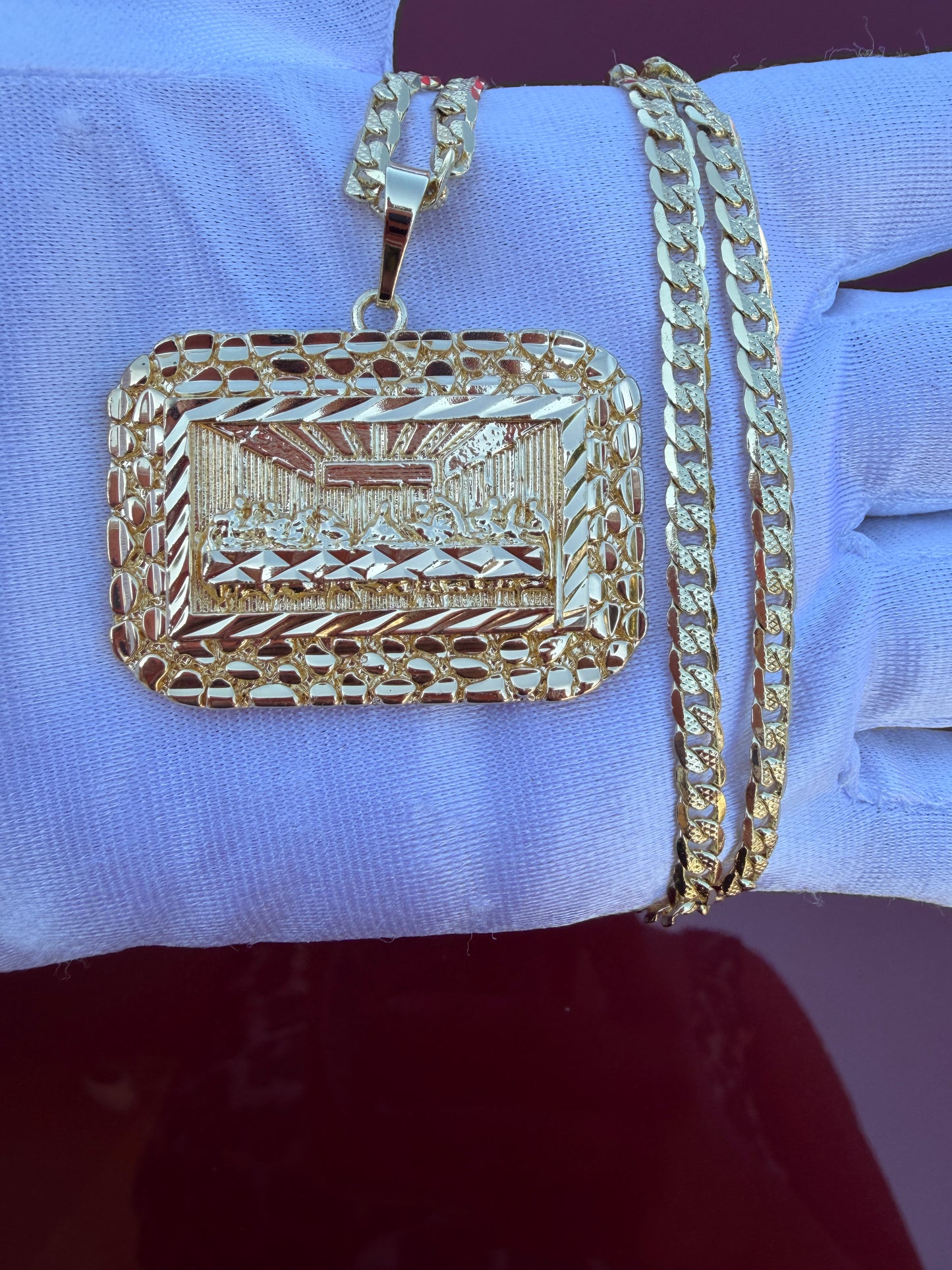 Last Supper Necklace with Cuban Chain