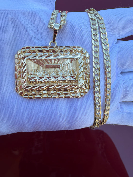 Last Supper Necklace with Cuban Chain