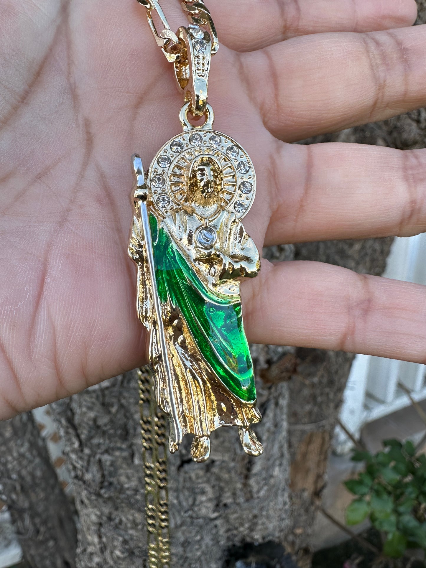 “Patron” St Jude Necklace Gold Plated-San Judas Tadeo