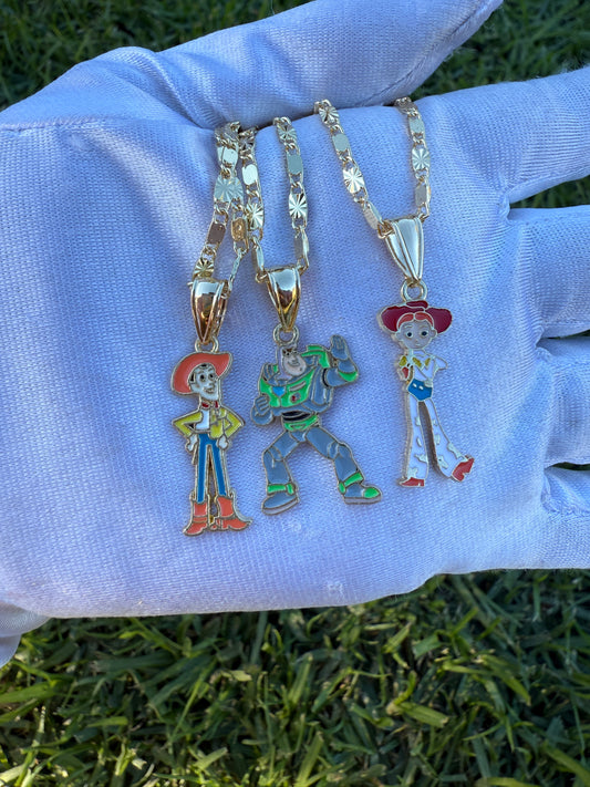 Cartoon Necklace - Cowgirl-Cowboy-Astronaut