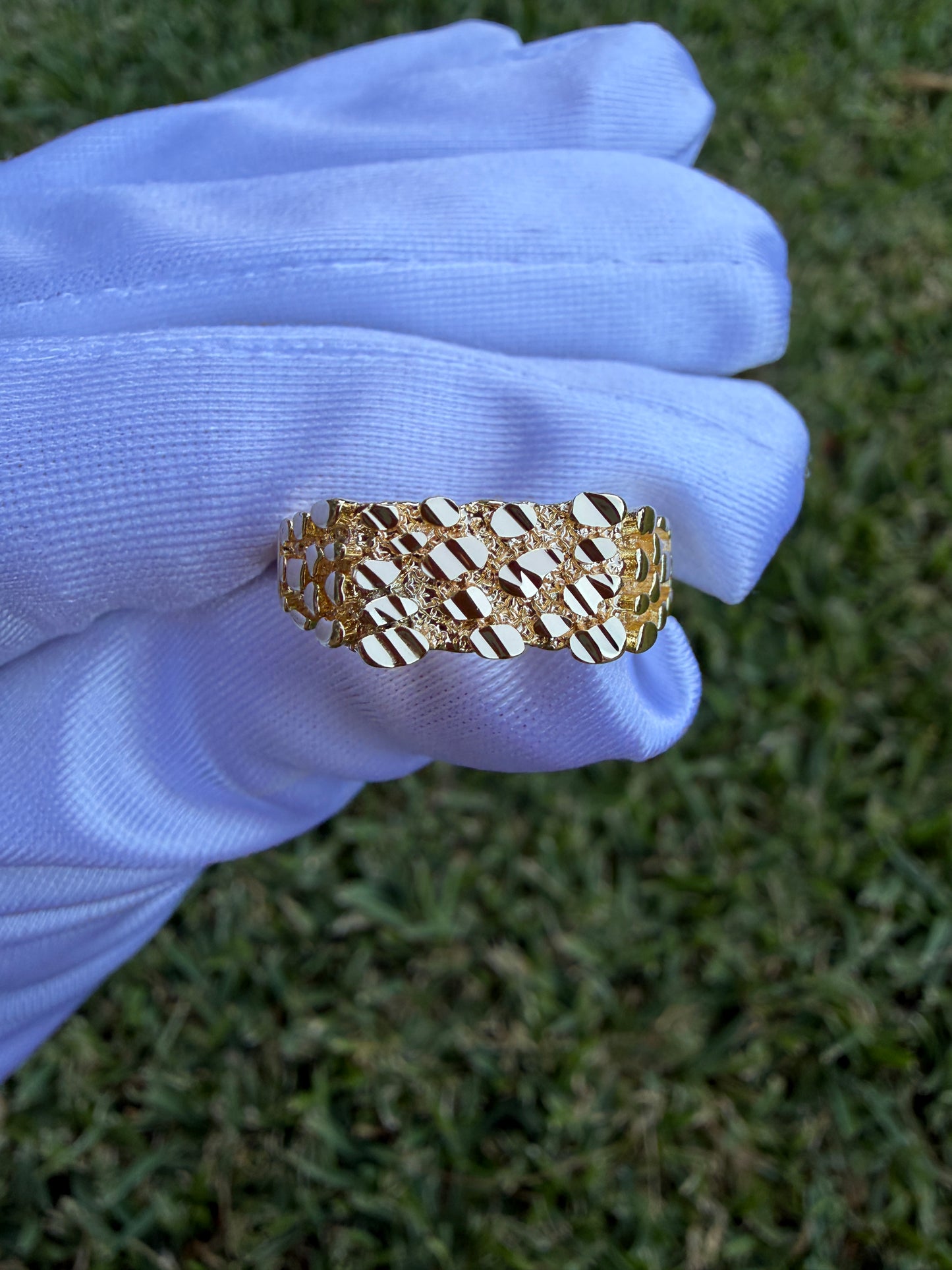Gold-Plated Nugget Rings for Daily Wear, Minimalist Fashion Jewelry for Women or men