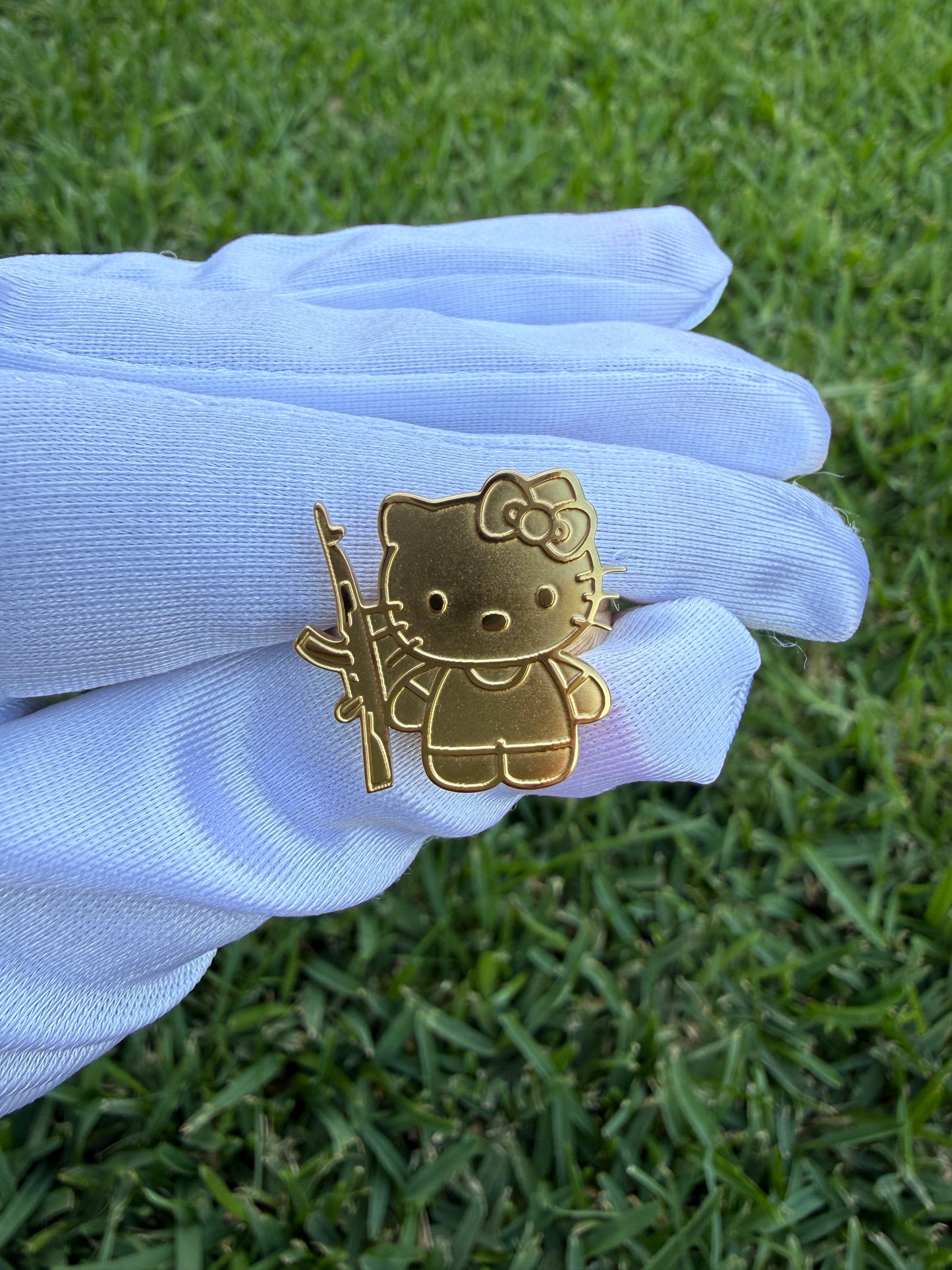 Stainless Steel Ak Kitty Ring