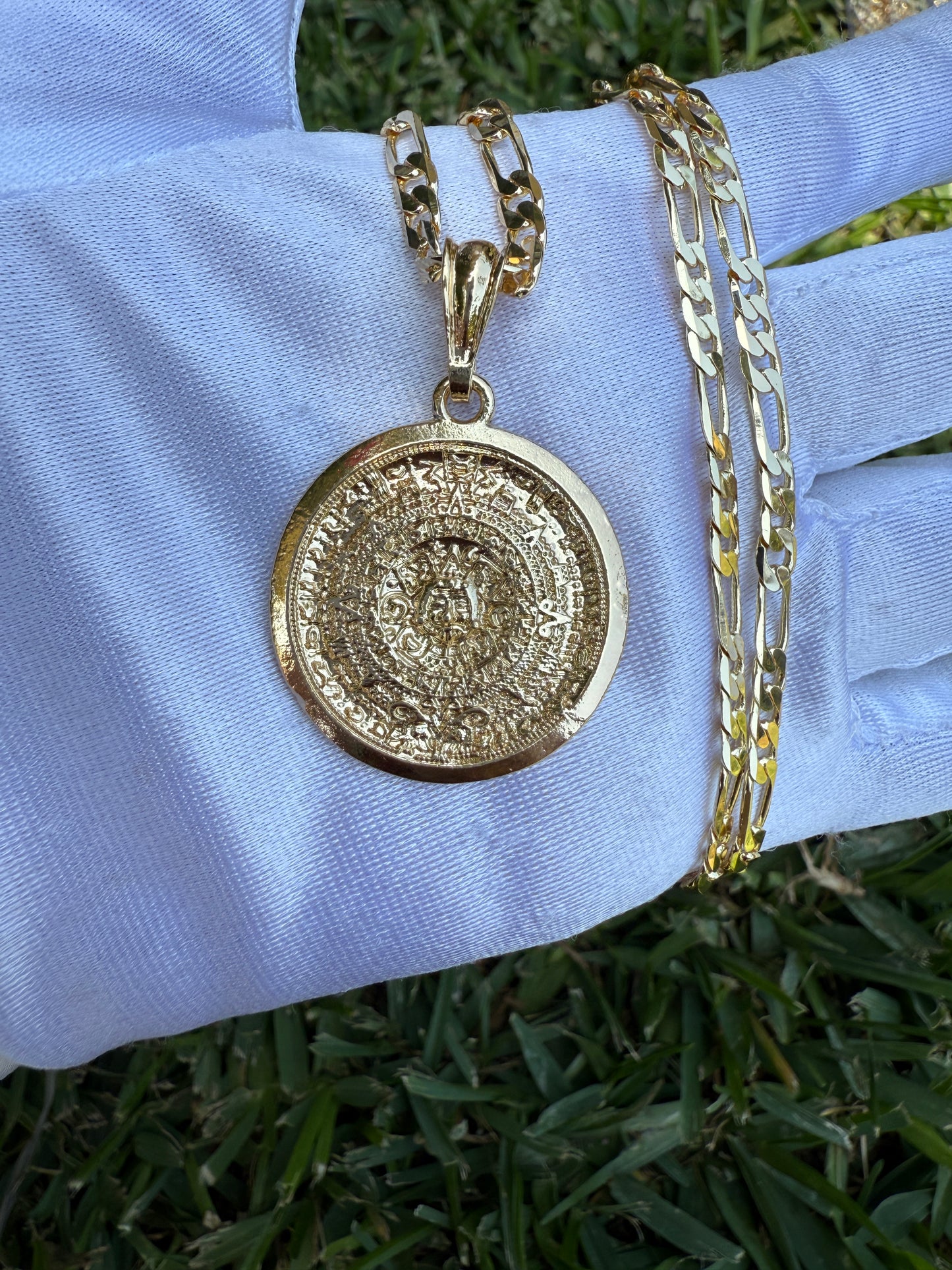 "Aztec" Calendar Necklace - Calendario Azteca con Cadena