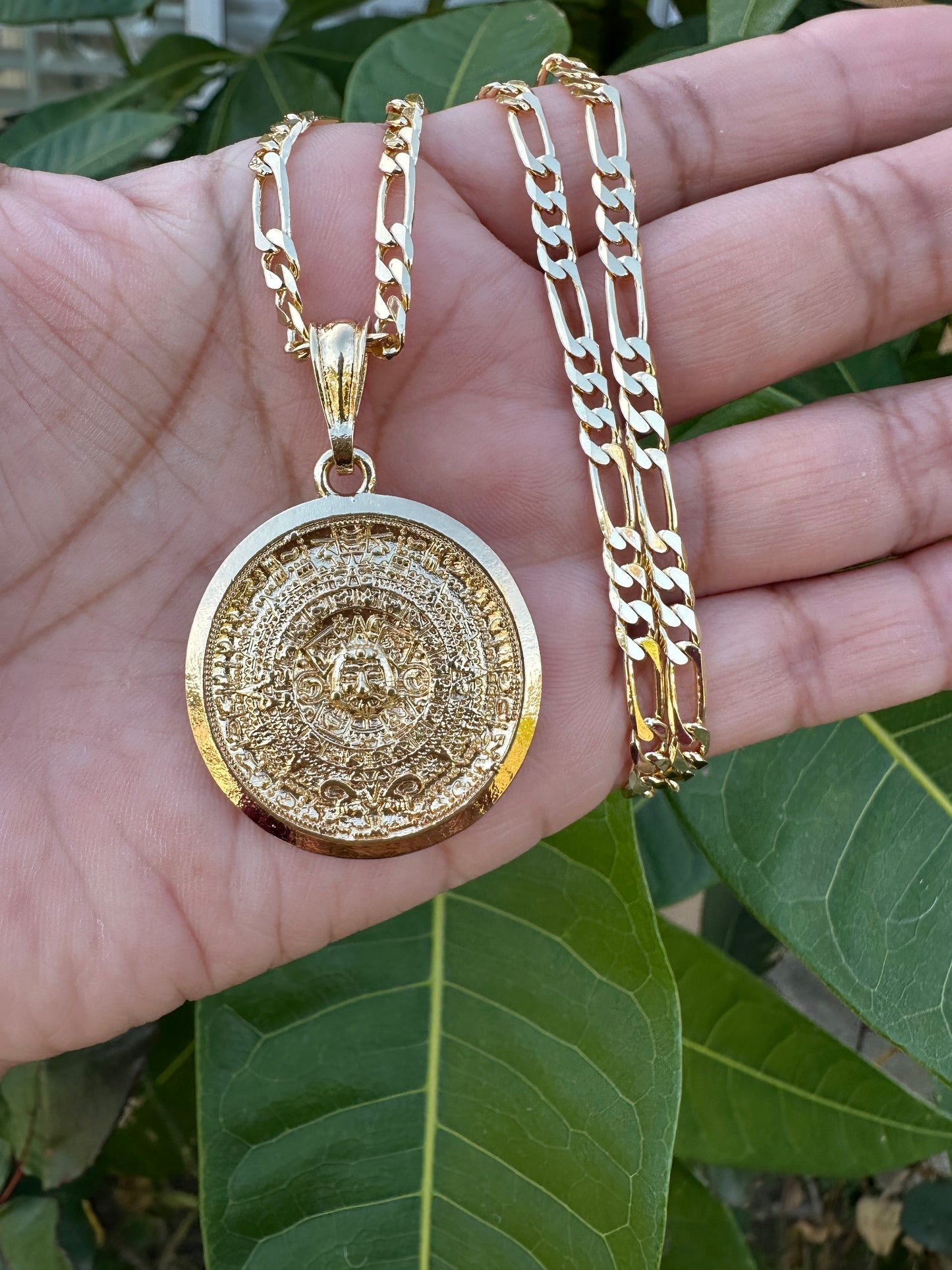 "Aztec" Calendar Necklace - Calendario Azteca con Cadena