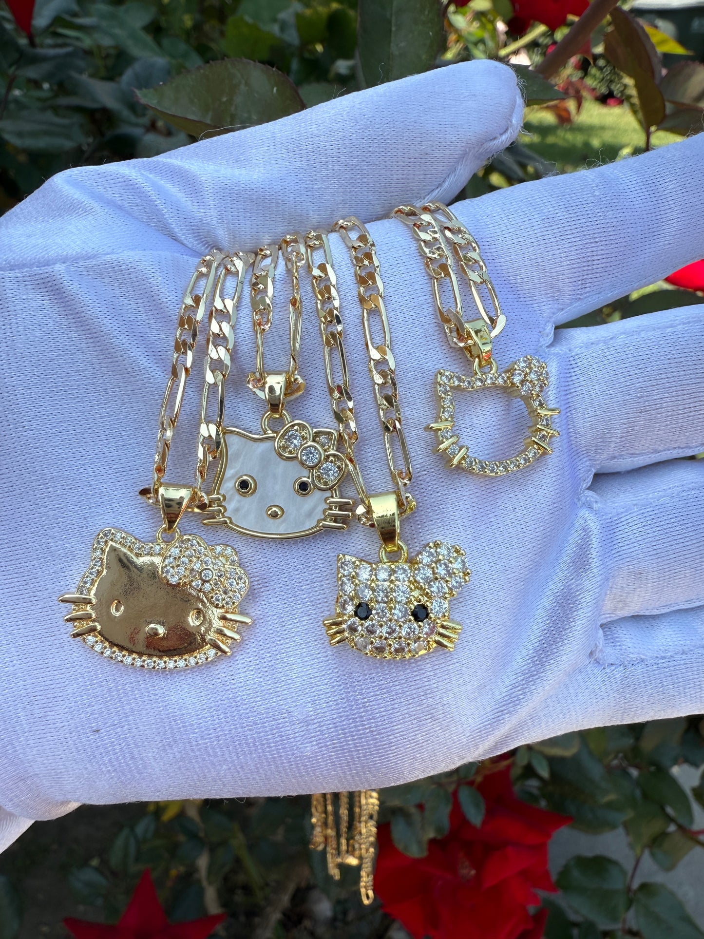 Cat Necklace with Chain Kitty Pedant with Chain