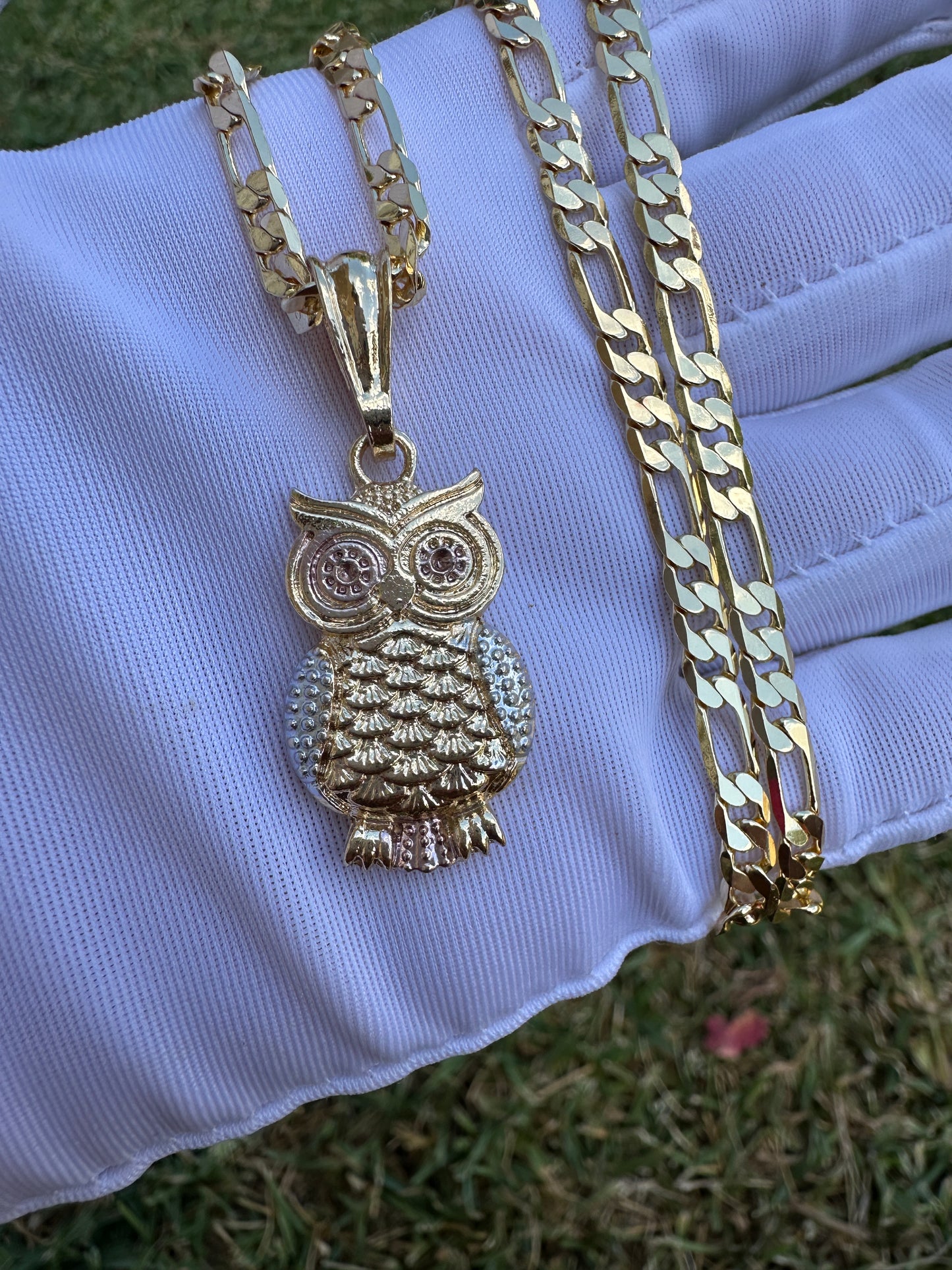 “My little Owl” Necklace Tricolor Gold Plated