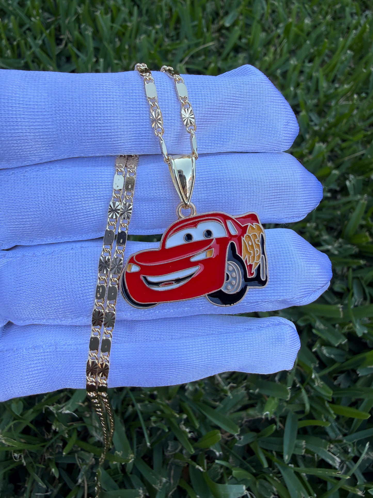 Car Necklace Red Car