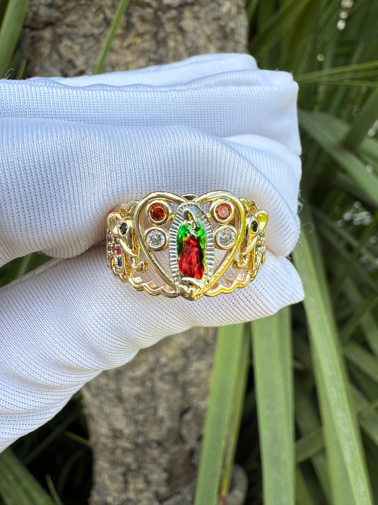 Virgin Mary Ring adjustable - Anillos Virgen De Guadalupe Gomd Plated Adjustable