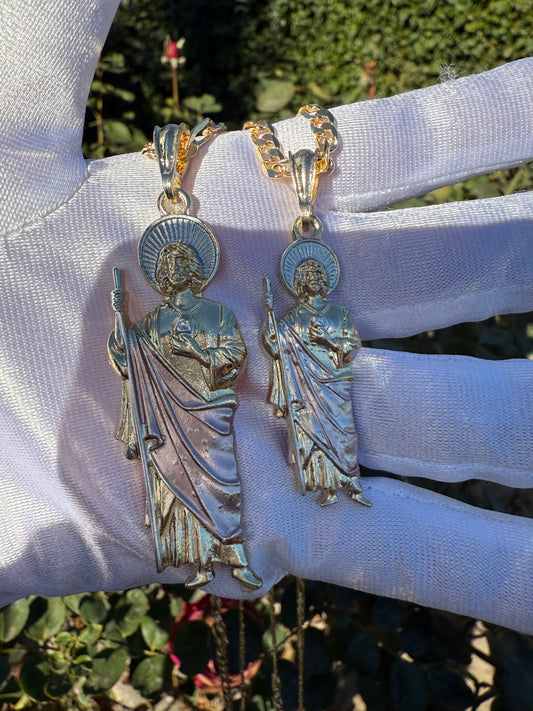 His and hers St Jude Necklace Set