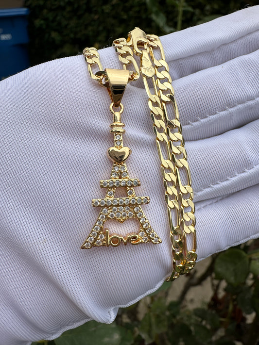 Eiffel Tower Necklace Plated