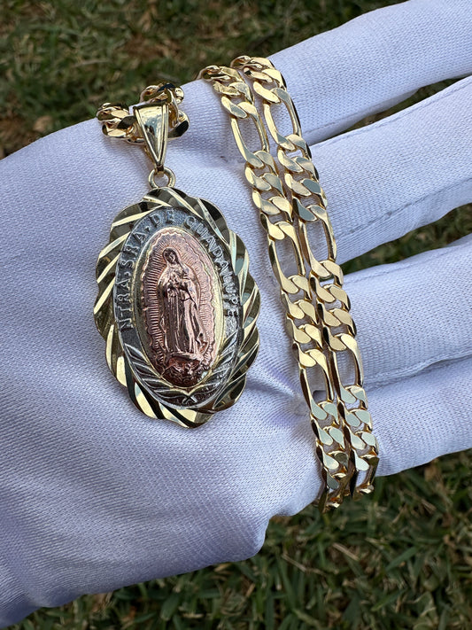 Virgin Necklace Our Lady Of Guadalupe Necklace plated