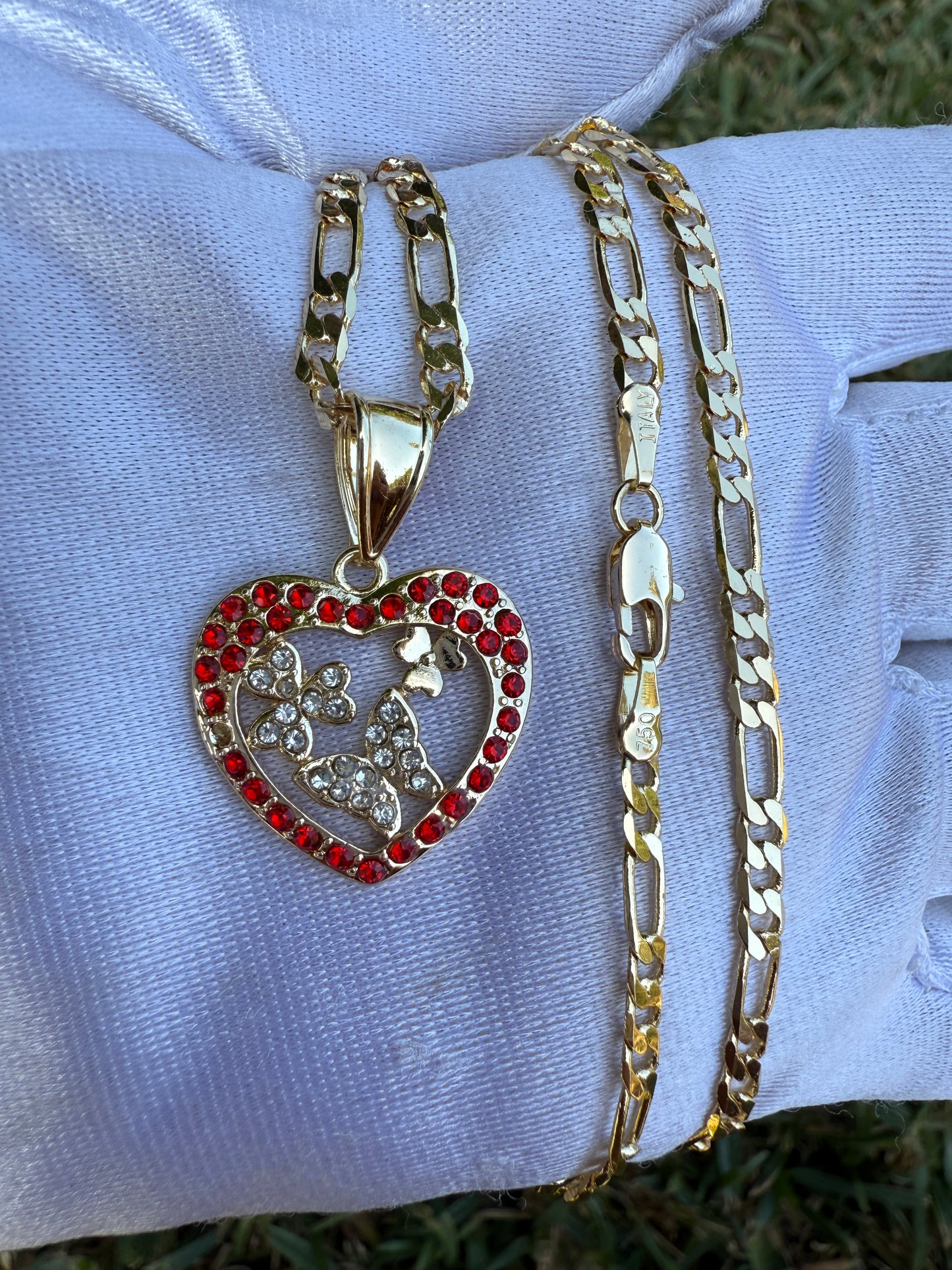 Heart Necklace with Dolphin or Butterfly with 20” chain