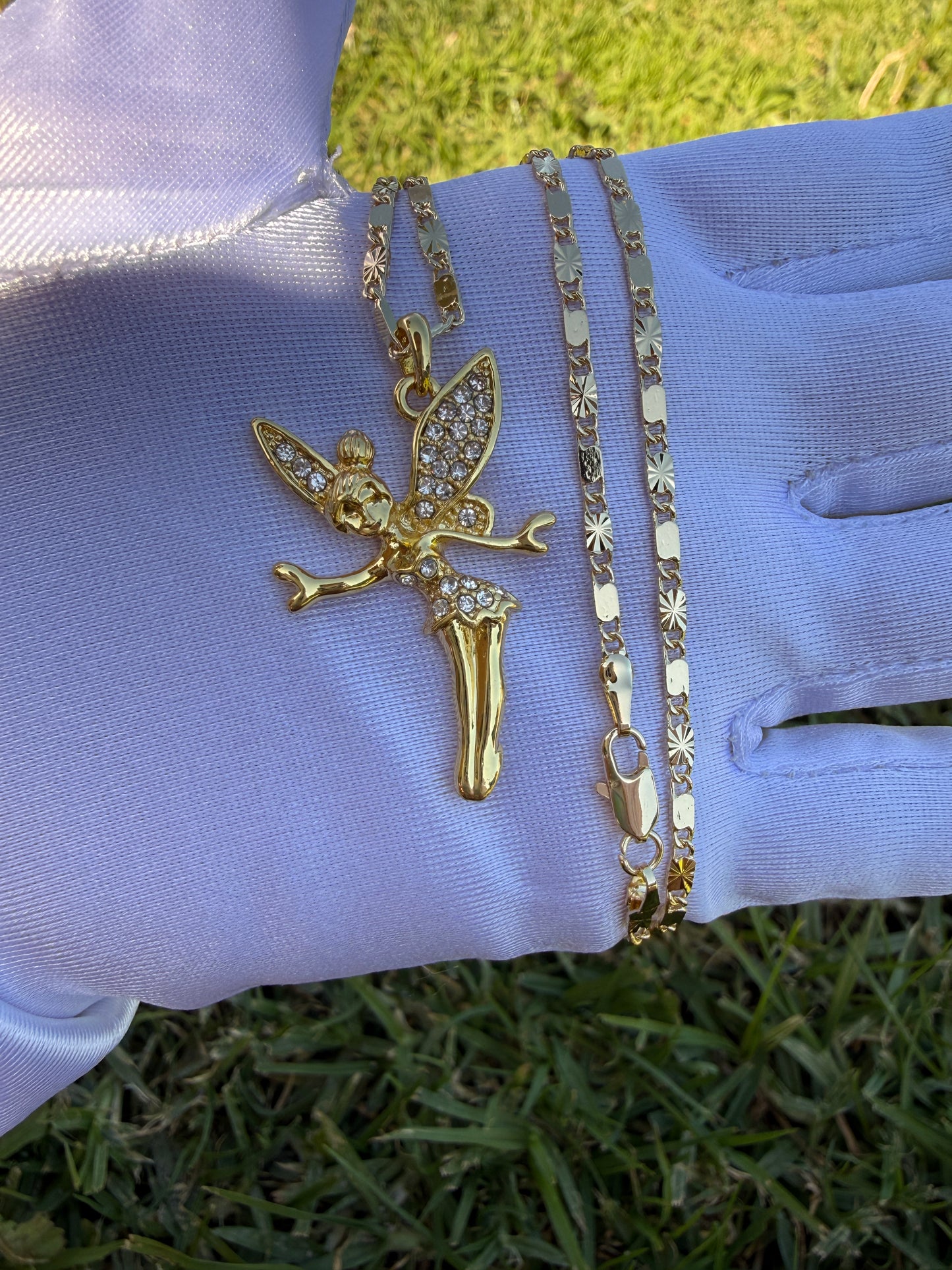 Fairy Necklace with chain -Tinker