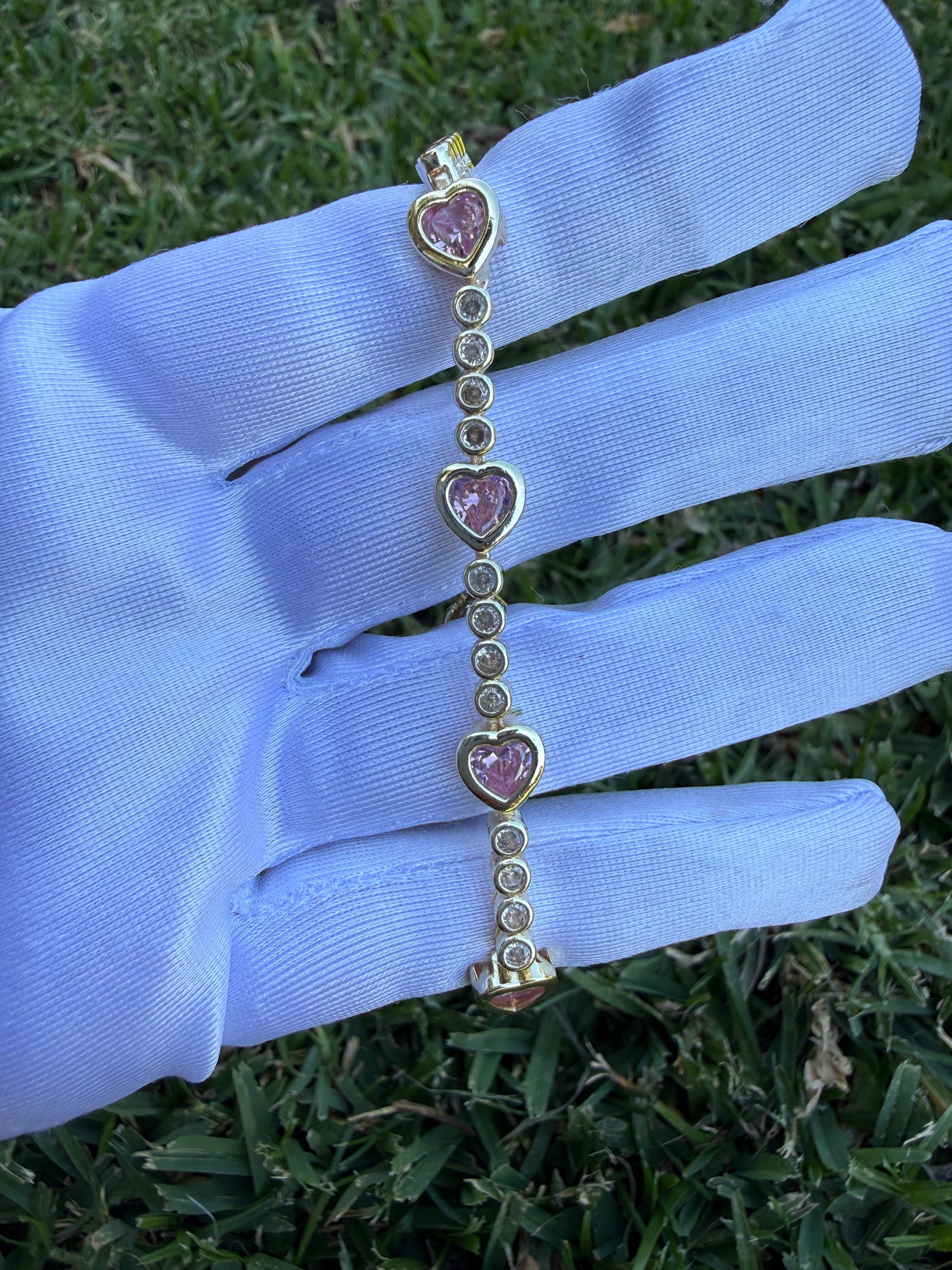Heart 7” Color gold plated Bracelet