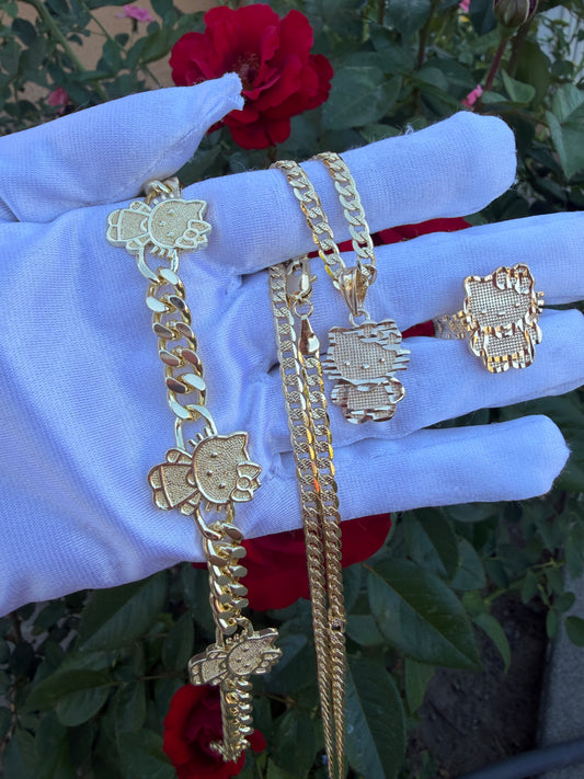 Kitty Set - Bracelet, Ring, Necklace