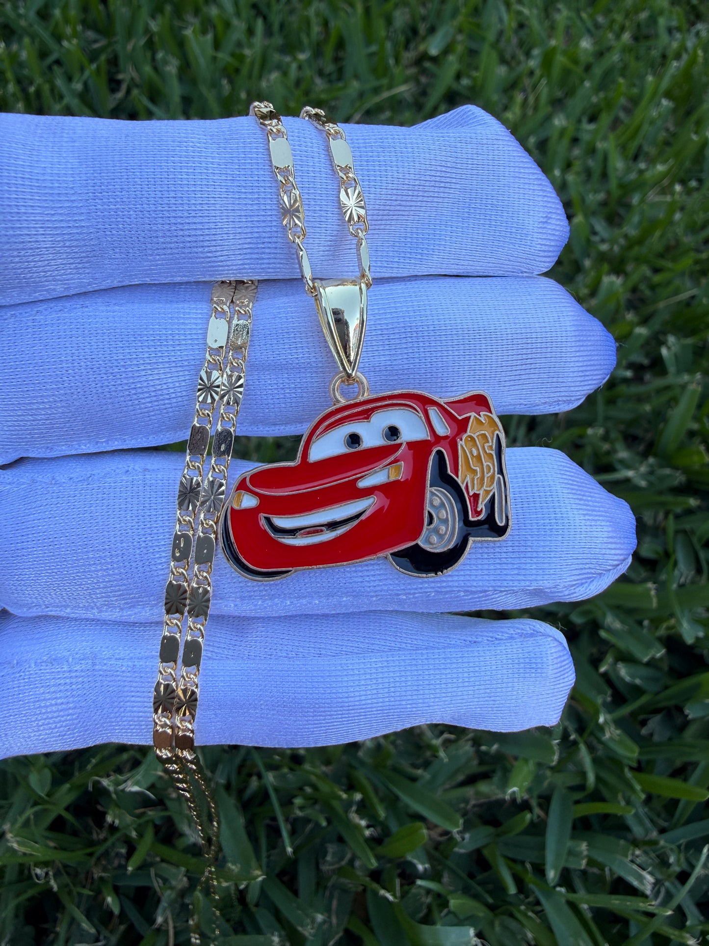 Car Necklace Red Car