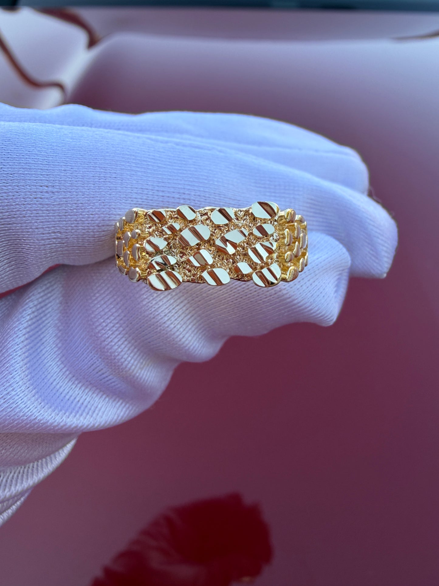 Gold-Plated Nugget Rings for Daily Wear, Minimalist Fashion Jewelry for Women or men