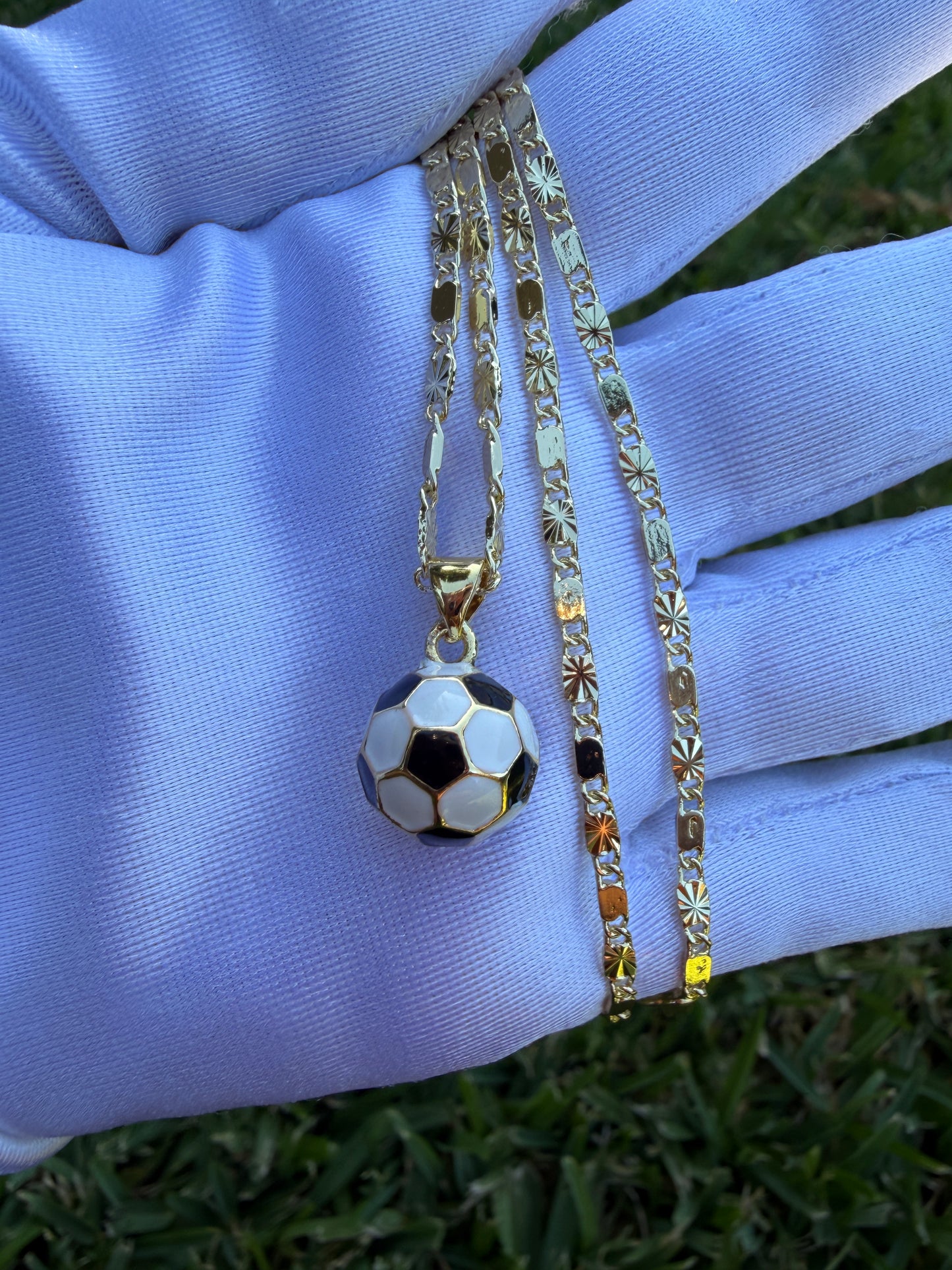 Soccer ball Necklace with Chain