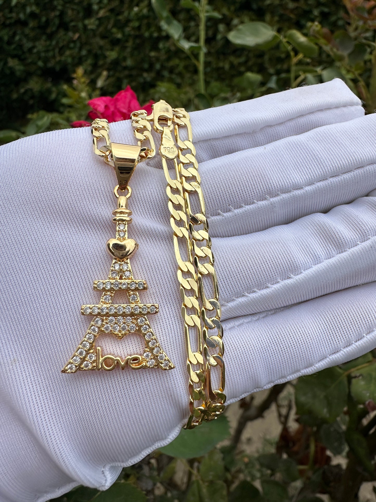 Eiffel Tower Necklace Plated