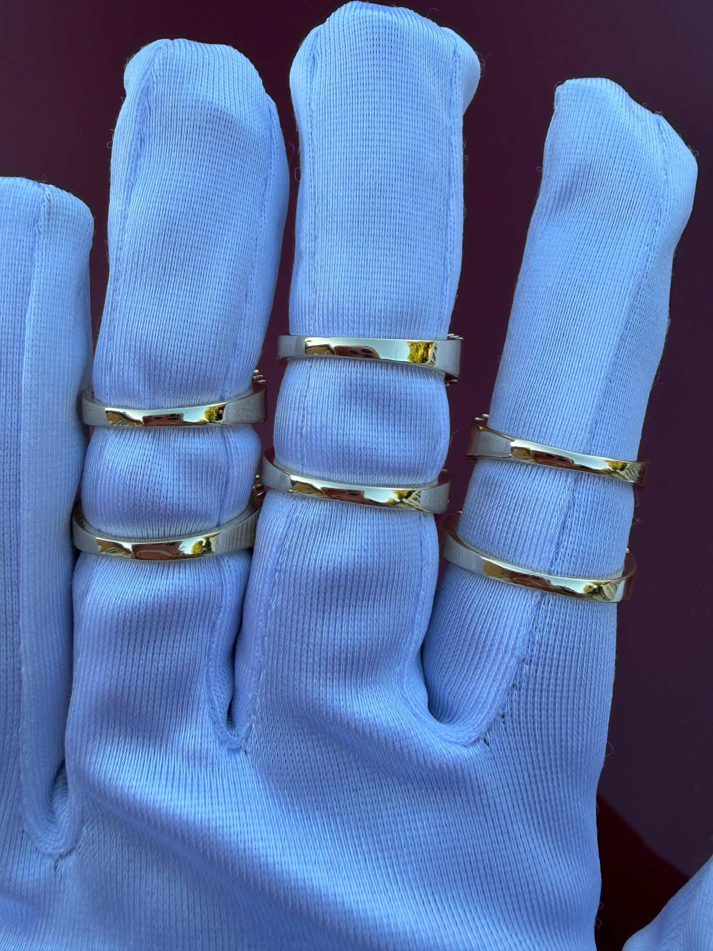 Gold-Plated Nugget Rings for Daily Wear, Minimalist Fashion Jewelry for Women or men