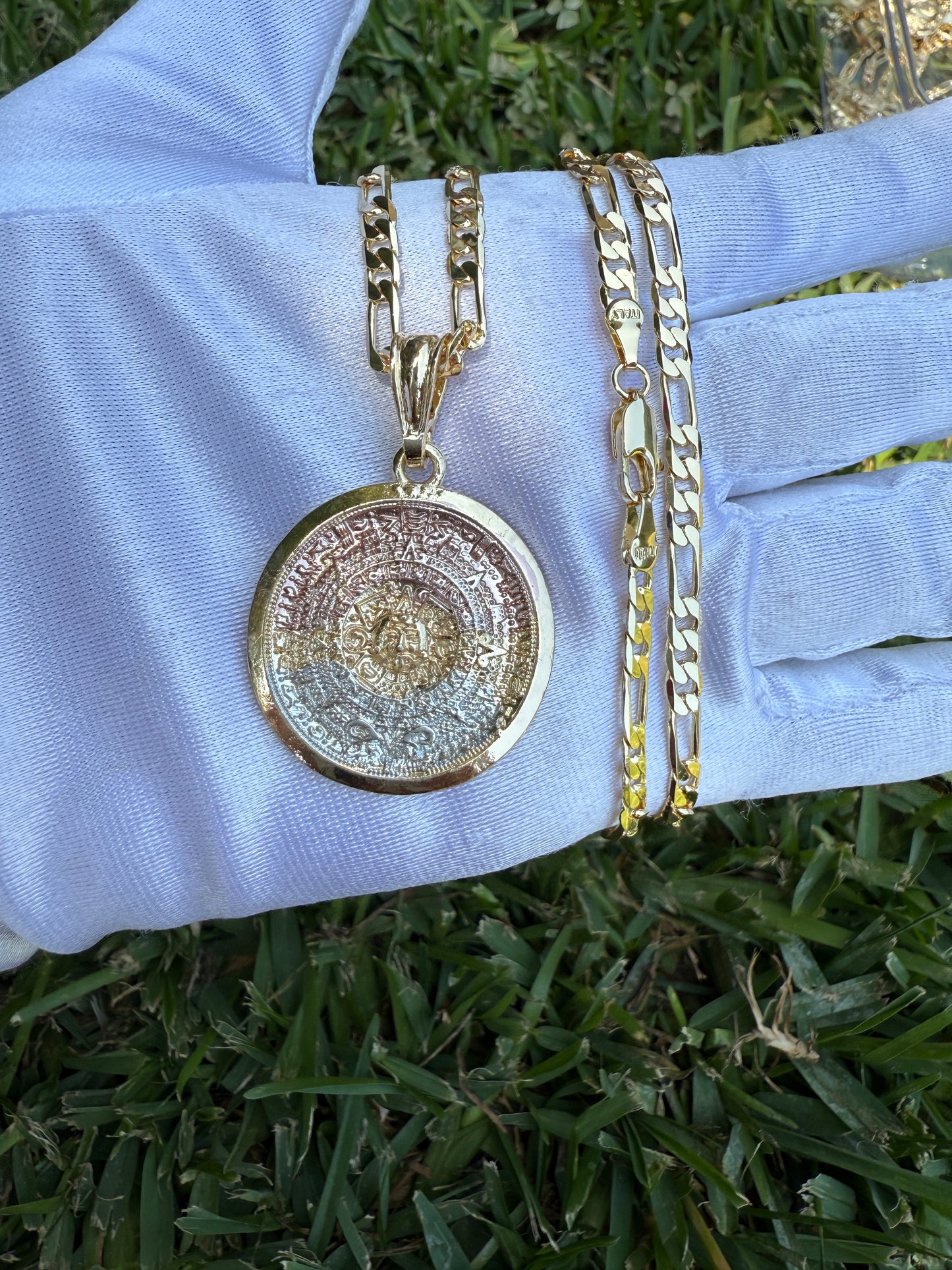 "Aztec" Calendar Necklace - Calendario Azteca con Cadena