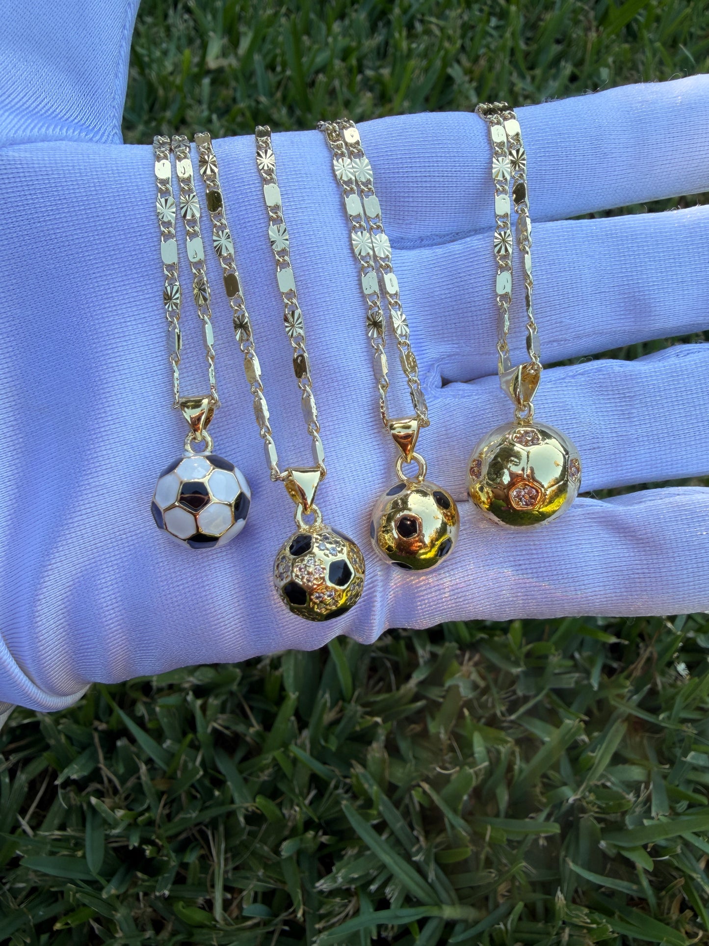 Soccer ball Necklace with Chain